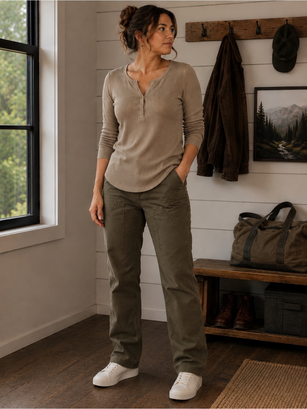 Dickies Women's Relaxed Straight Stretch Double-Front Carpenter Pant